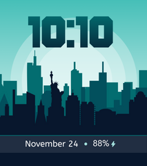 CV16 Watch Face - City Skyline