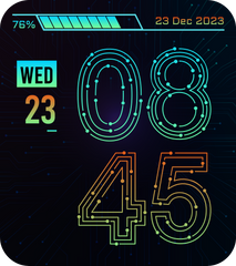 CV16 Watch Face - Animated Dot Numbers