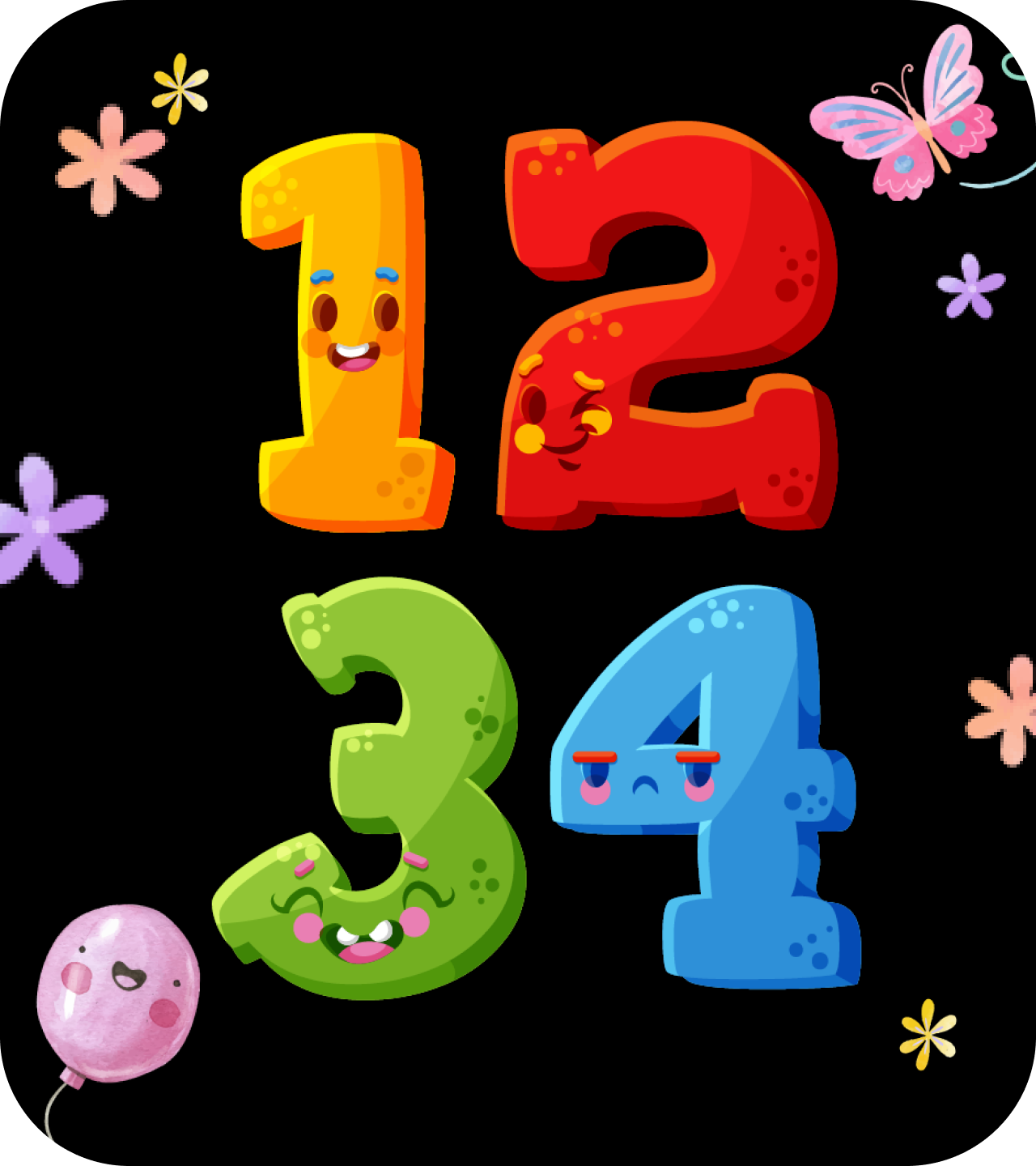 Numbers With Faces Toylike Numbers - Watch Face – ChronoVolt